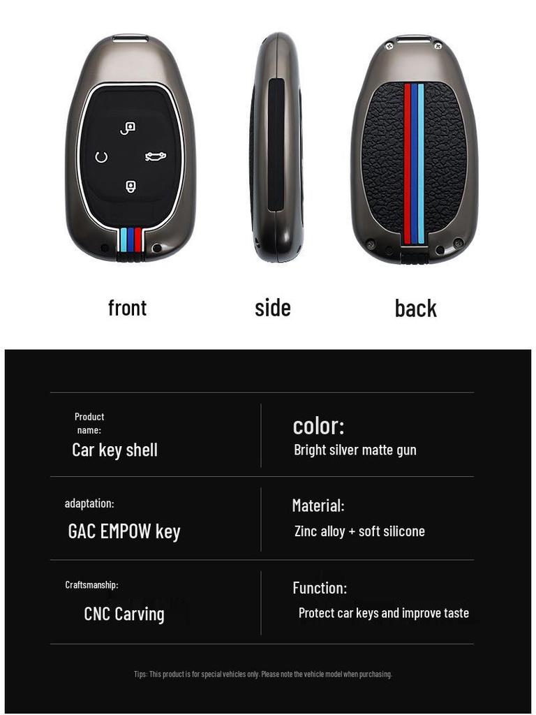 GAC Emkoo J15/J16 Key Case - 2022 Legend Model Shell for GS8 with Snap Button