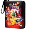 Card Album 400-Pocket PU Leather Zipper Binder 24.5x18x5cm Portable Trading Card Collection