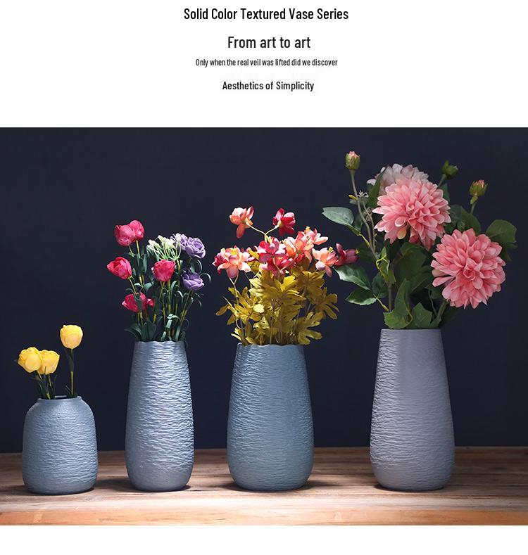 Modern Nordic Ceramic Dried Flower Vase - Minimalist Hydroponic Container for Home Decor