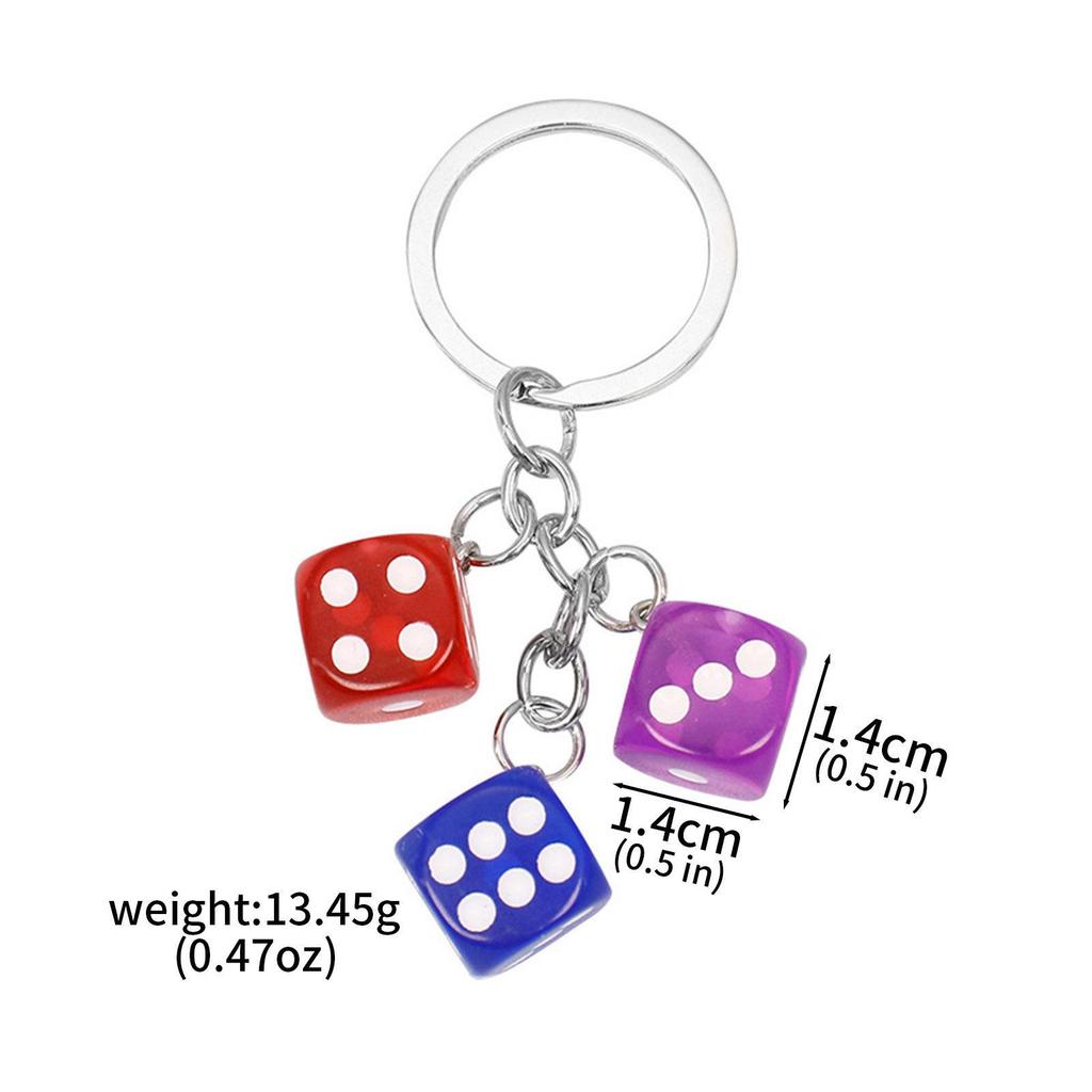 Black Irregular Pool Star Dice Keychain & Bag Pendant