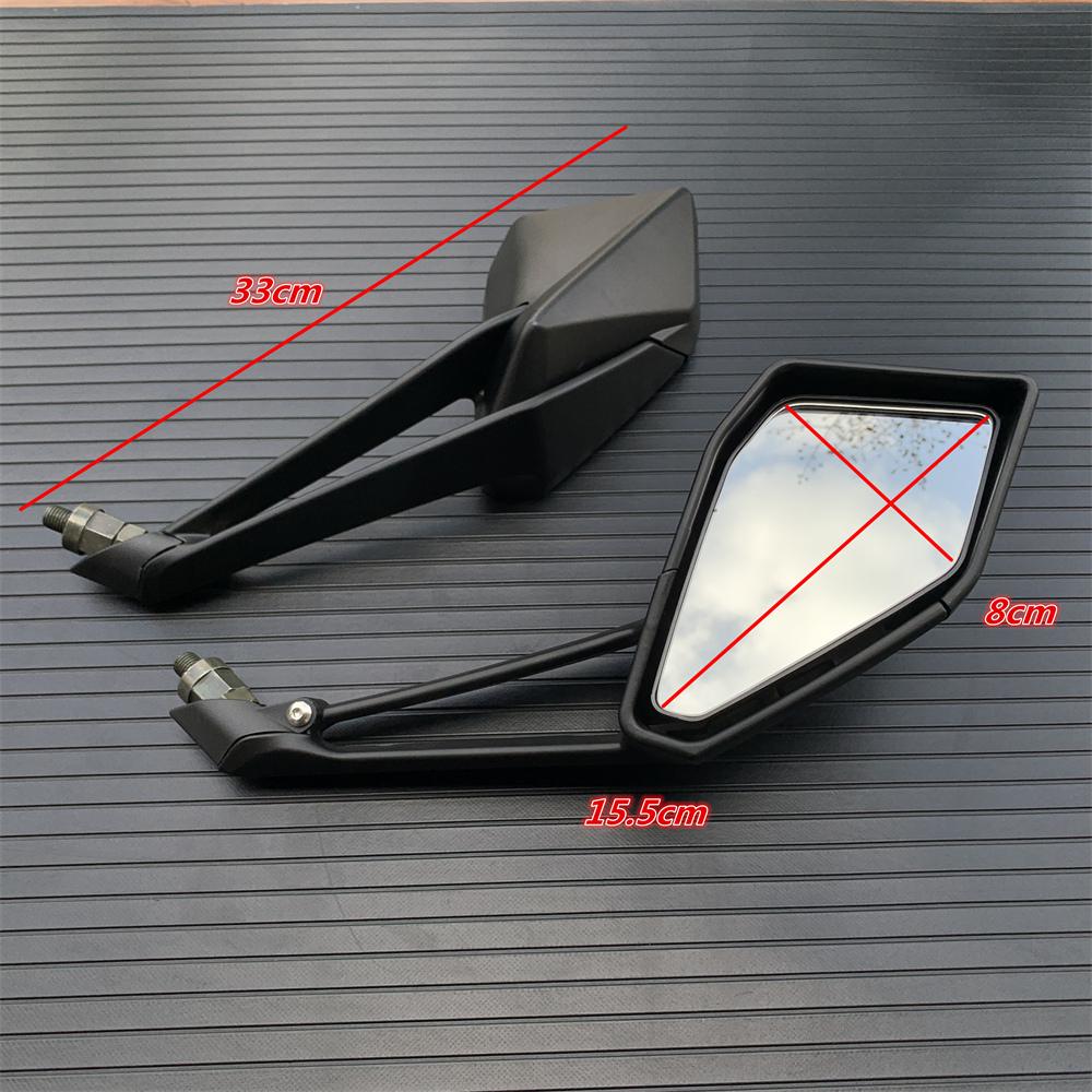 Black Motorcycle Pair Rear View Mirrors For Kawasaki Z1000 Z 1000 2014-2021