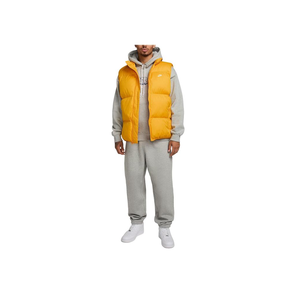 Nike Sportswear Club Primaloft Solid Color Fashion Loose Stand Collar Vest Men Vests University-Gold White FB7373-739
