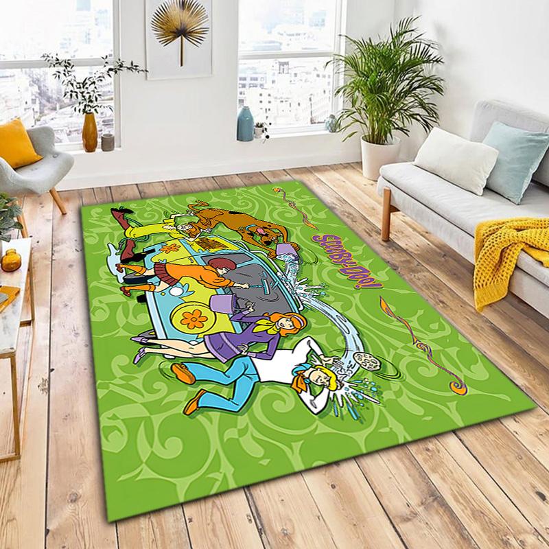 Halloween Cartoon Comedy Adventure Movie Scooby-Doo Carpet Is Suitable for Living Room and Bedroom Doormats Office Balcony Decorative Carpet V6