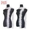 8-12cm White Turkey Boa Feathers For House Decoration Flower Pictures Dress Clothes Sewing Plumas Strip Trim Party Crafts 2yards