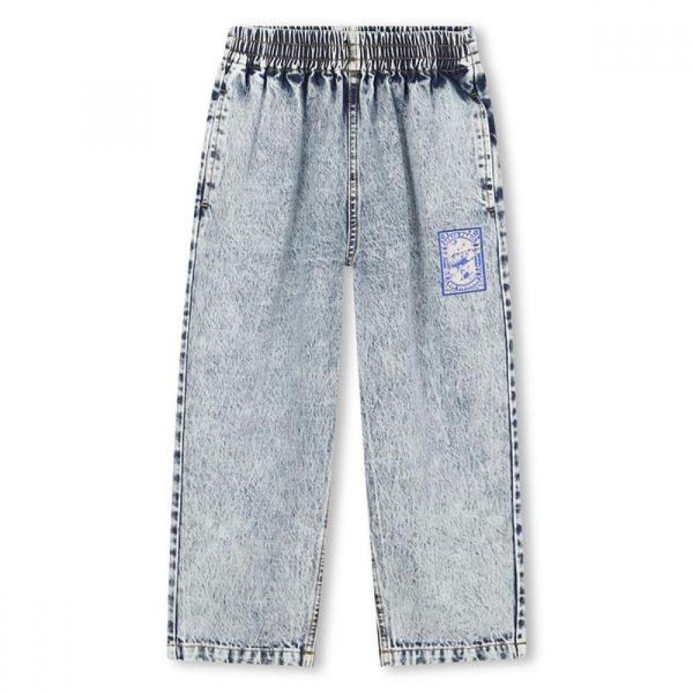 Kenzo Kids Washed Denim Pants  25 Fw Z256agn311 light blue/12Age_150CM