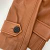 COACH F86434 Brown Lambskin Leather Belted Medium Coat coat XS BrownUsed