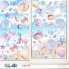 Summer Ocean Bubbles Window Stickers - Colorful Electrostatic Glass Decorations