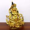 Feng Shui Copper Yellow God of Wealth Buddha Statue Tantric Home Living Office Sculptures