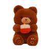 Fluffy Cake Bear Plush Toy Sitting Animal Plush Doll Stuffed Bear Doll  Kids Holiday Gifts
