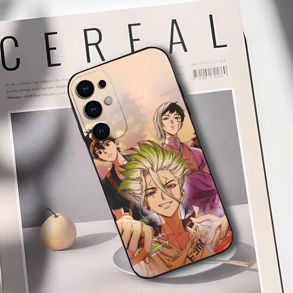 Dr S-STONE Phone Case For Samsung S25,S24,S21,S22,S23,S30,Ultra,S20,Plus,Fe,Lite,Soft Black Cover