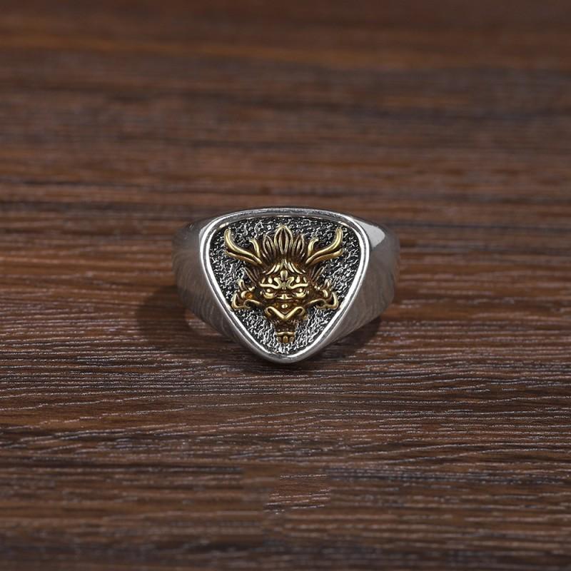 Adjustable Vintage Zodiac Animal Ring Men Women 3D Design Copper Statement Jewelry