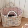 Fabric Cloth Storage Basket with Handle Laundry Storage Bin Washable Clothes Hamper for Shelves Closet Laundry Home Office Decor