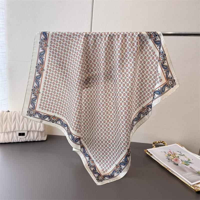 

70*70см Роскошные Квадратные Шарфы Женский Шелковый Шарф Бандана Шейный Платок Галстуки Повязки для Волос Фуляр Шаль Мода 70x70cm