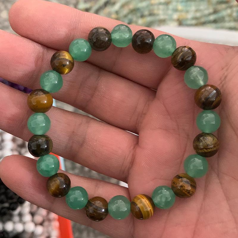 Unisex White & Turquoise Volcanic Stone Beaded Bracelet - Women's Fashion Trend.