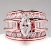 New sweet romantic electroplated zircon ring popular fashion engagement jewelry