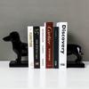 Fake Books Luxury Decoration Dachshund Sculpture Animal Office Desk Decorative Bookend Book Accessories Luxury Decorative Book