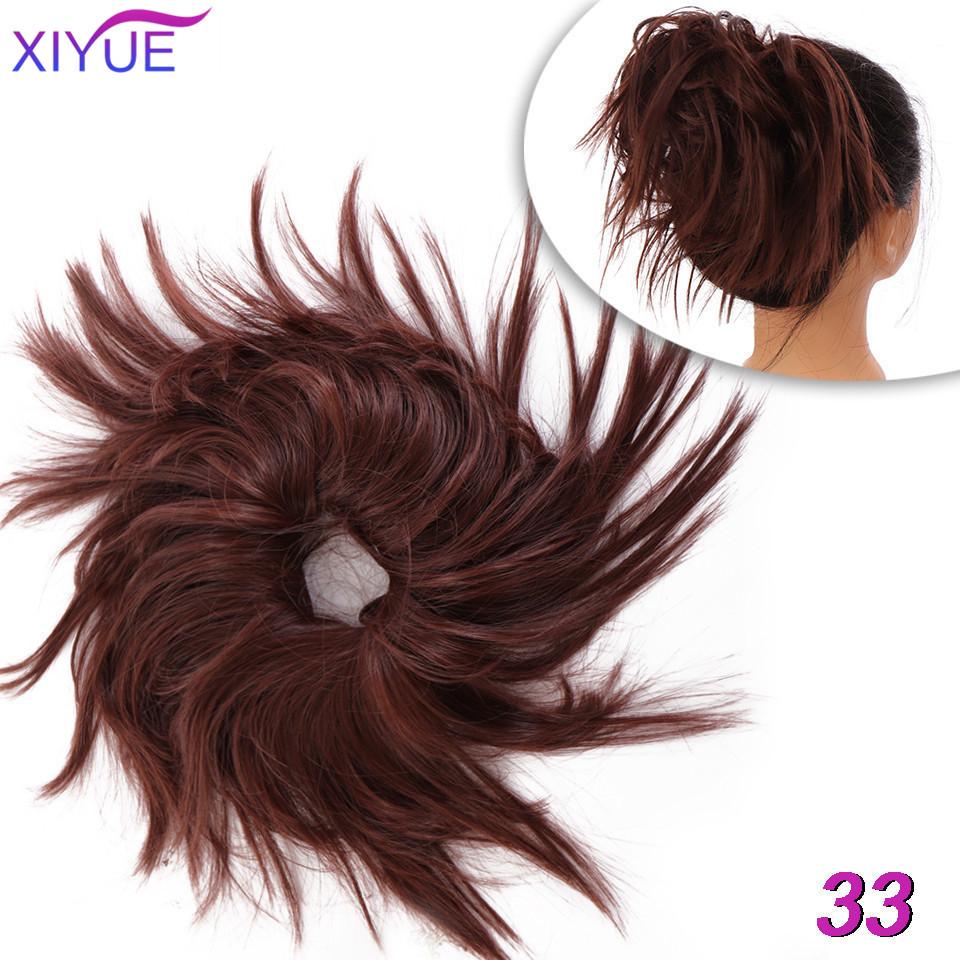 Chignon sintetic Scrunchie dezordonat Bandă elastică Coc de păr ondulat Updo Postă de păr pentru temperatură înaltă Banda de păr falsă Coadă de cal pentru gogoși