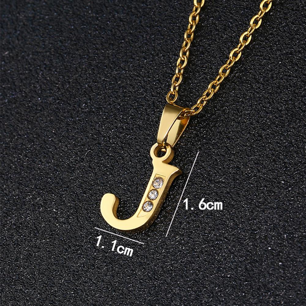Initial A-Z Letter Name Pendant Female Gold Color Stainless Steel Small Alphabet Necklace For Women Jewelry Birthday Gift 2025