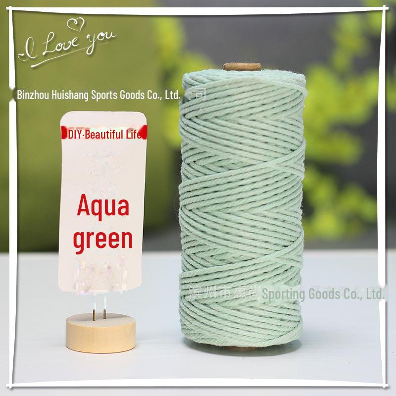 3 mm, 4 mm, 5 mm farbiges geflochtenes Baumwollseil für selbstgemachte und handgefertigte Wandteppiche, Geschenkdekoration, Hüte