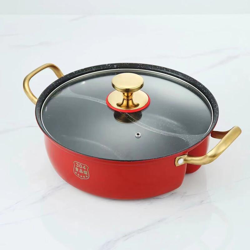 Yoshida Craftsman 34cm Stainless Steel Divided Hot Pot