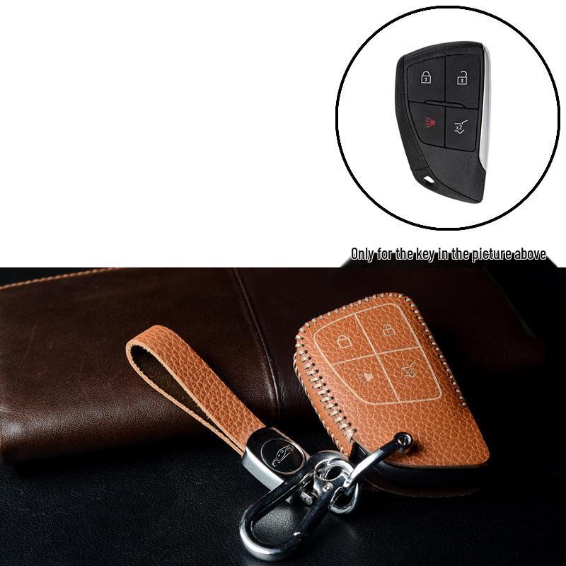 Premium Genuine Cowhide Key Case for Buick Envision: Secure Buckle Set