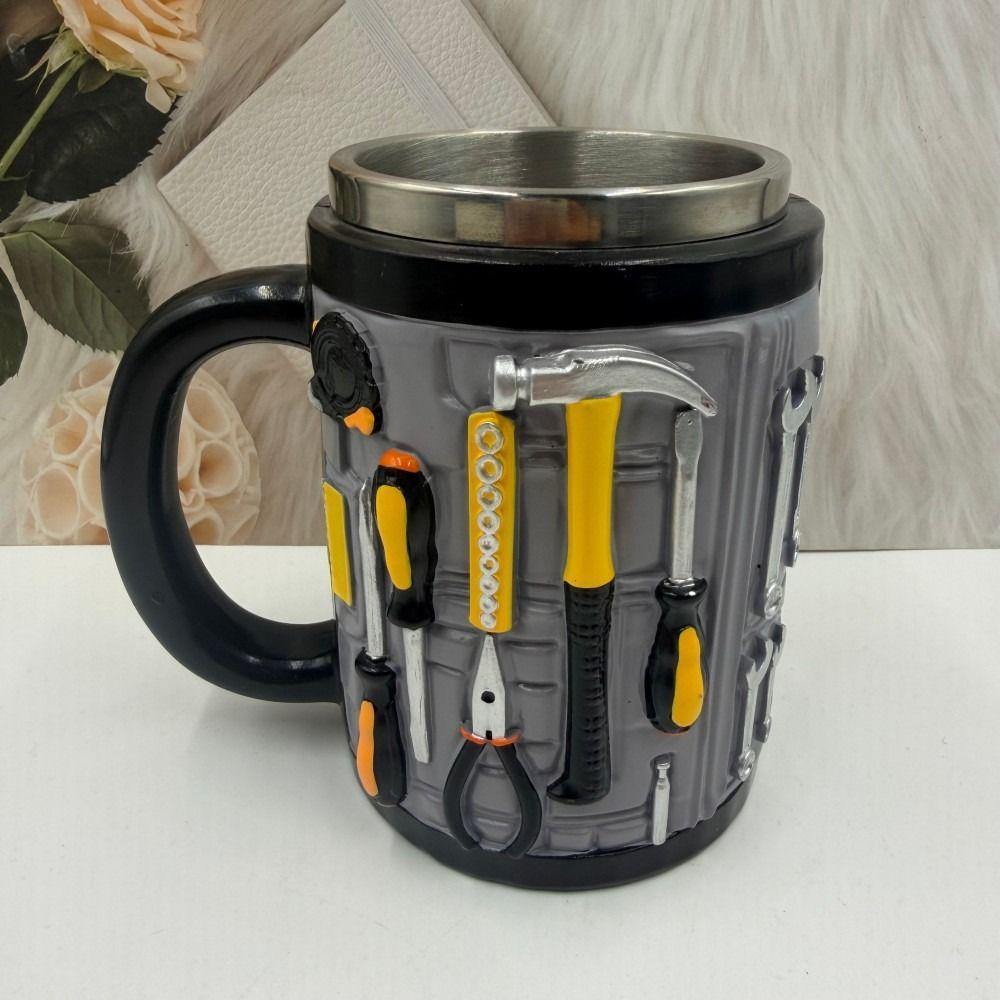 3D design nářadí Hrnnek na kávu Nerezový pohár na vodu Vtipný hrnek pro mechanika Dárky pro muže