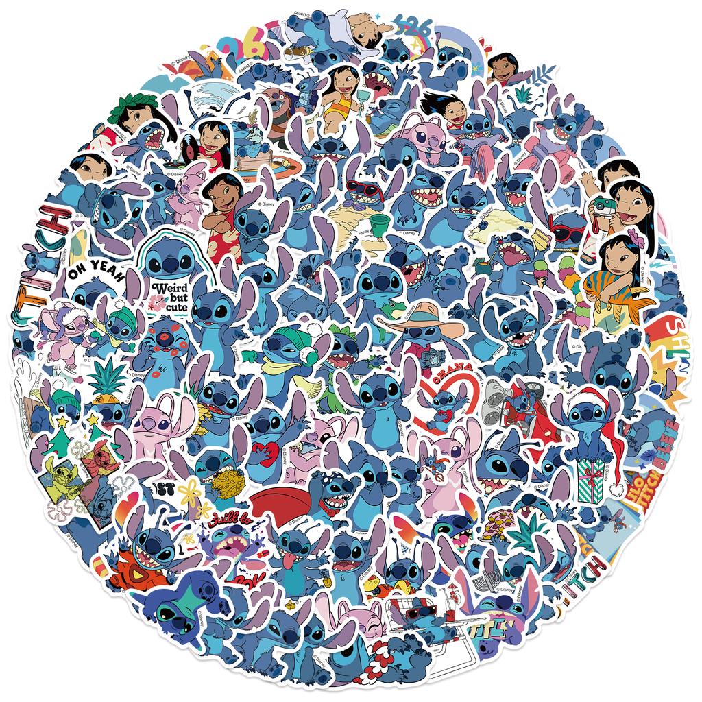 50/100/150pcs Disney Lilo Stitch Movie Stickers DIY Scrapbook Phone Guitar Laptop Suitcase Waterproof Decals Sticker Kids Toys