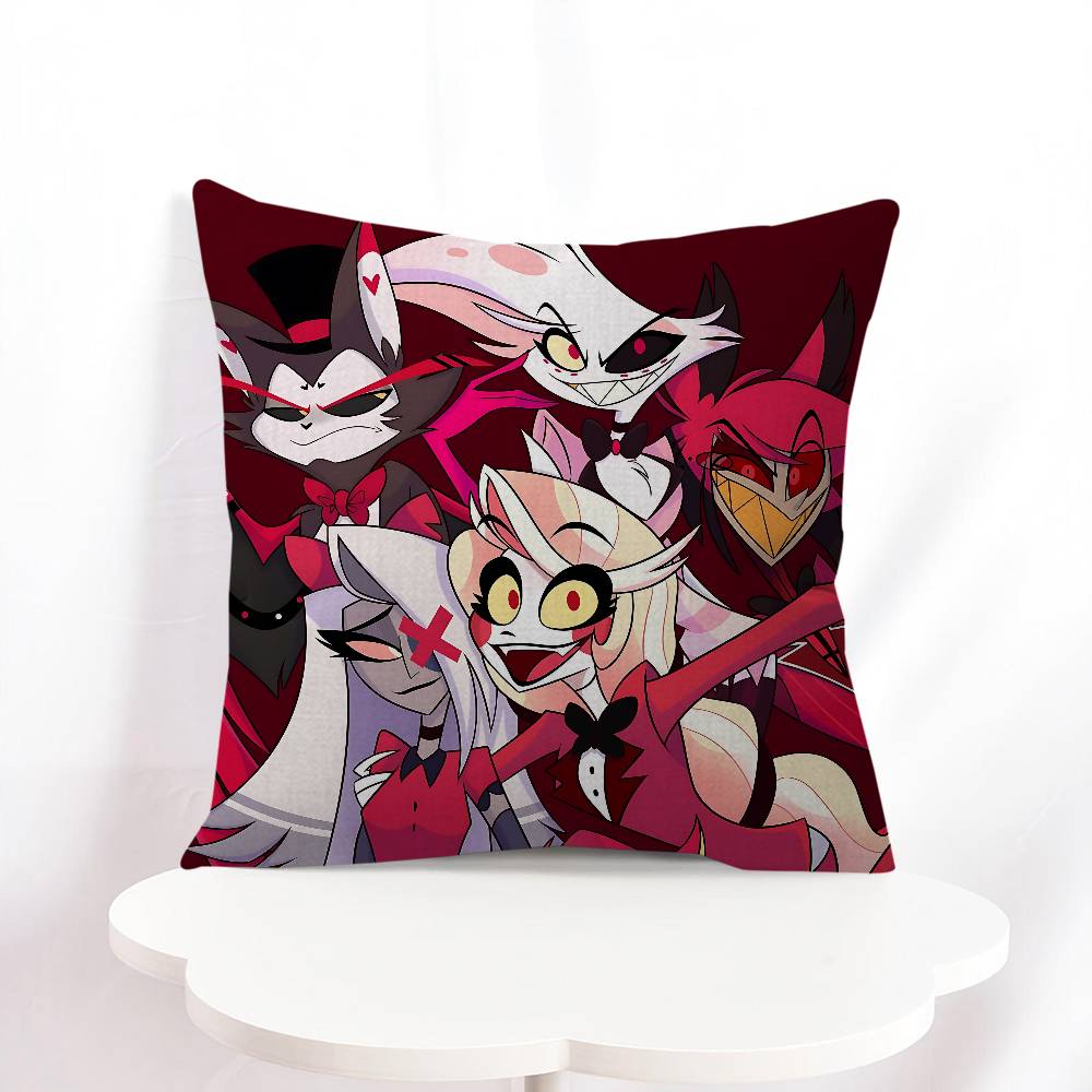H-Hazbin Hotel Cartoon Personalized Picture Text Home Decorative Pillows Household Gifts 45x45cm