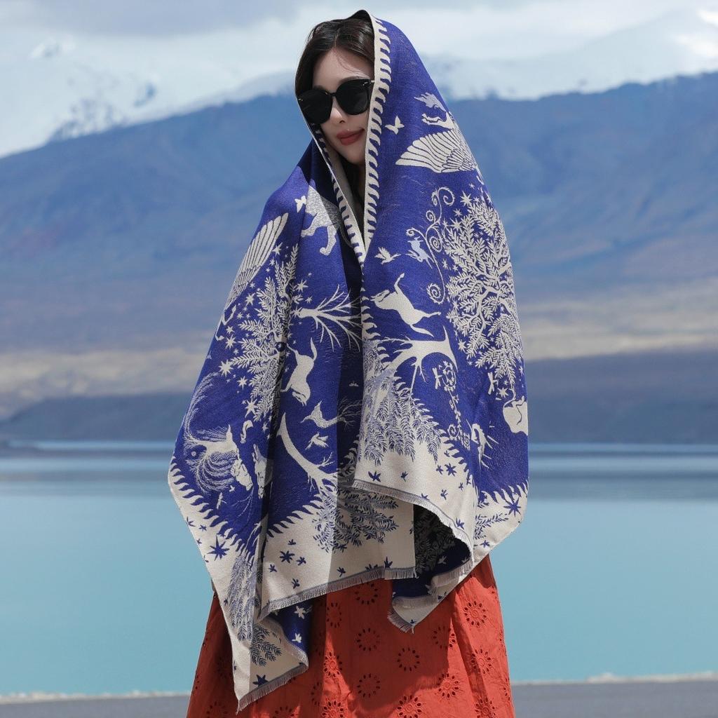 Print Cashmere Scarf Women Thick Warm Winter Blanket Female Luxury Quality Shawl Wrap Bufanda  Poncho Echarpe Pashmina