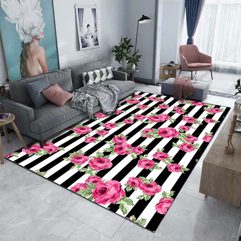 Fashion Beauty Lipstick High Heels Pattern Floor Rug 15 Sizes Living Room Bedroom Bedside Bathroom Floor Mat Area Rug Home Decor