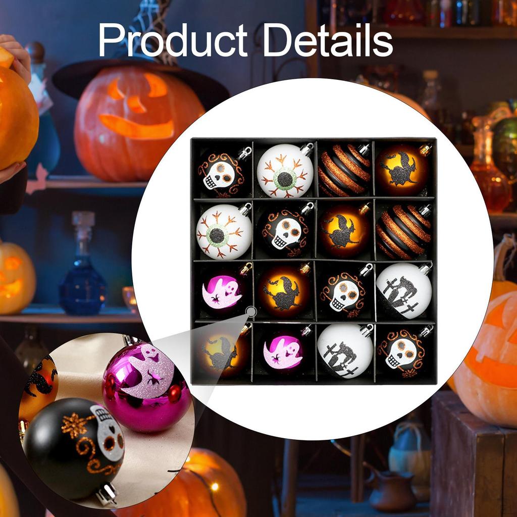 16 Pieces Halloween Hanging Decorations Accessories Indoor Decorative Supplies Ornament for Bedroom