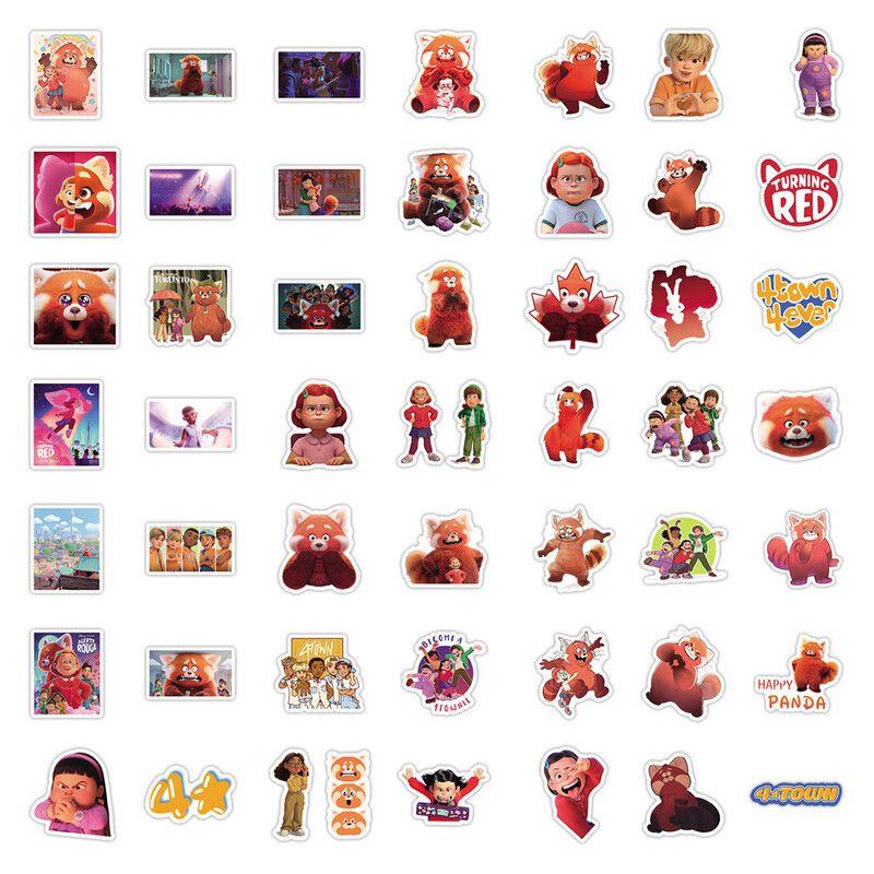 

50pcsset Turning Red Classic Movie Waterproof Stickers For Notebook Car Luggage