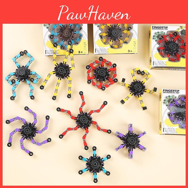 Cartoon Deformation Mechanical Mecha Chain Finger Gyro Children Toys For Play