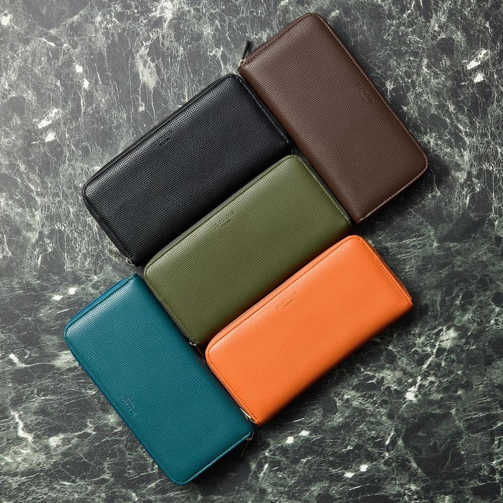 [VOICE] Align Light Women's Long Wallet, Lightweight, Round Zipper Closure, Large Capacity, Vertical Card Slots, Easy-to-Use Box-Shaped Coin Purse,