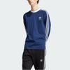 Adidas Originals Adicolor 3S Komfortabel Stripet Rund Hals Langermet T-skjorte Herre Topper Night-Indigo IM9428