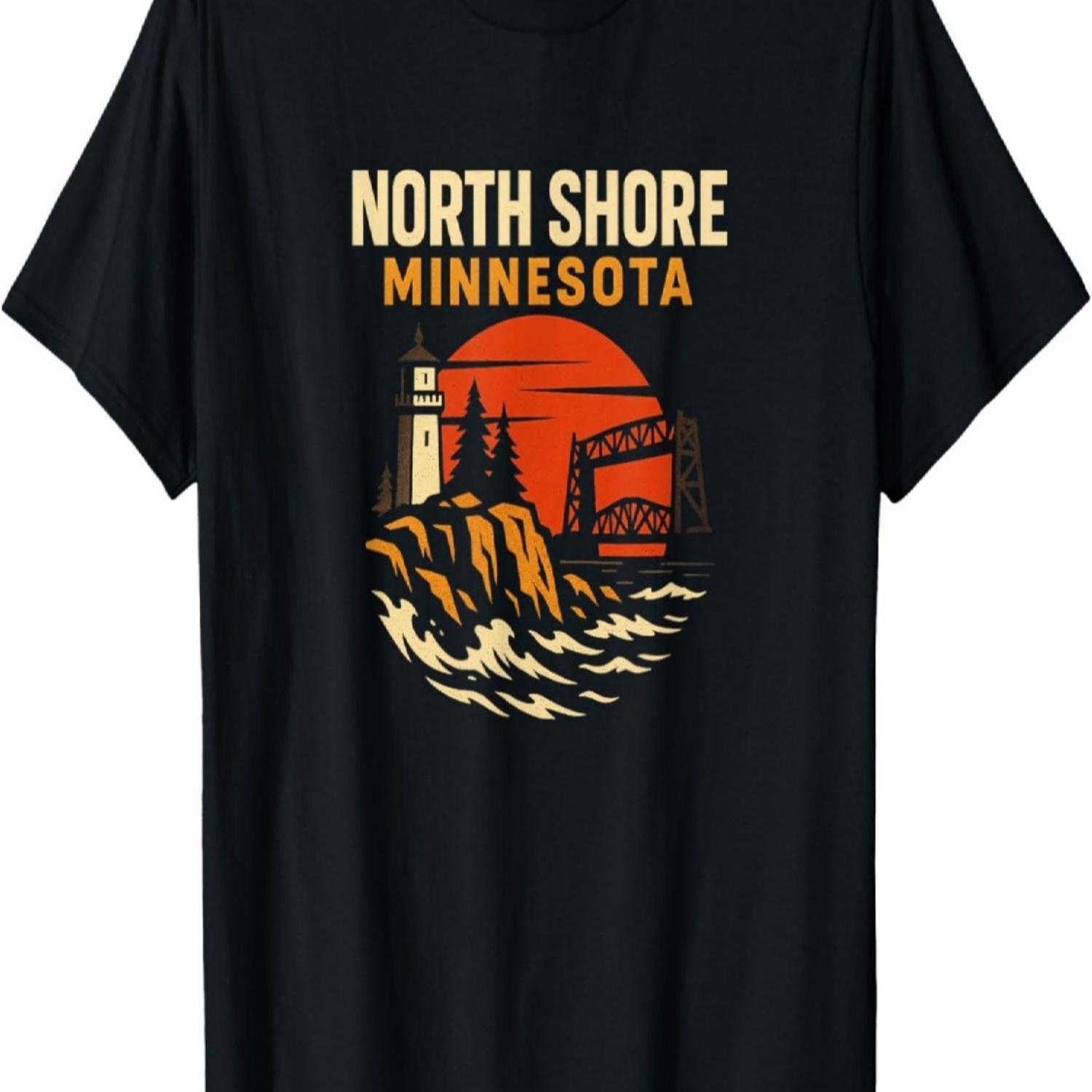 North Shore Minnesota Retro Design T-Shirt S