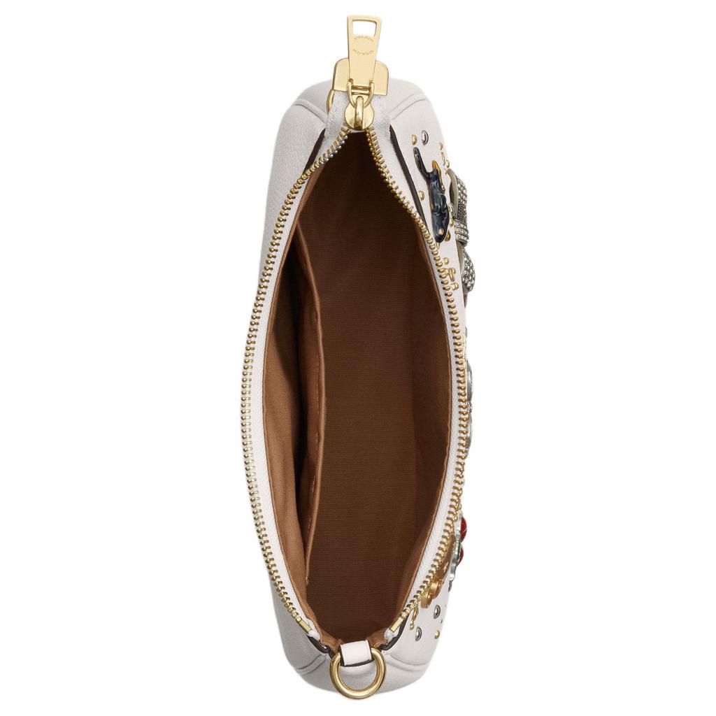 Coach Teri 25 Pin Decoration Leather Crossbody Shoulder Bag Medium Women Bags Chalk-White CCE87-IMCHK