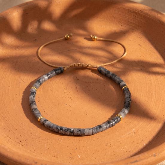Women Bracelet Adjustable Length Natural Stone Beads Bracelet Bohemia Style Stackable Bracelet Versatile Jewelry Accessory