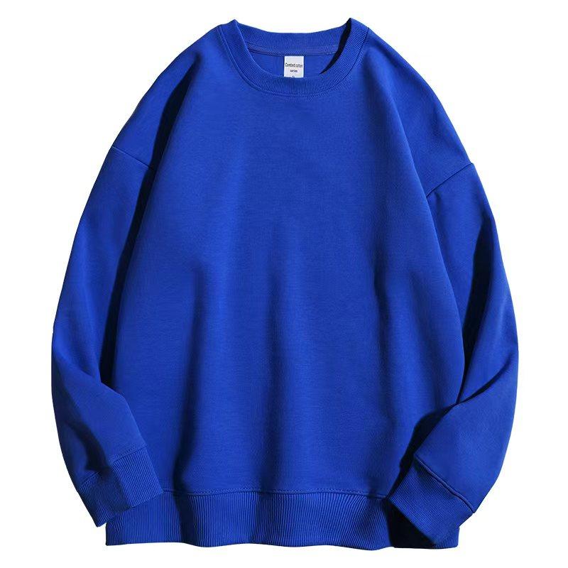Unisex Streetwear Sweatshirts Autumn&Spring O-neck Pullover Double-sided Cotton Long Sleeve Outerwear