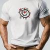 Unisexs Cotton Graphic TShirt Summer Casual Crew Neck with Artistic Cosmic Circle Design Unisex Clothing Comfortable