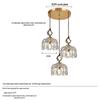 American Retro Crystal Chandelier for Hallway, Bedside, Balcony, and Cloakroom.