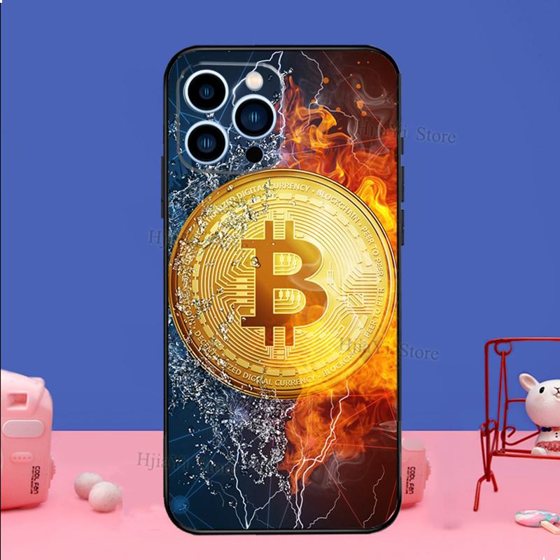 Bitcoin Coins Funny Case For iPhone 16 15 13 14 Pro 12 11 14 Pro Max Plus XR XS Max X 12 13 Mini SE2 Cover Shell