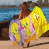 Yellow Cartoon T-Tweetys Bird Beach Towels Shower Towel Sauna Travel Spa Microfiber Quick Dry Gym Accessories Cute Room Decor