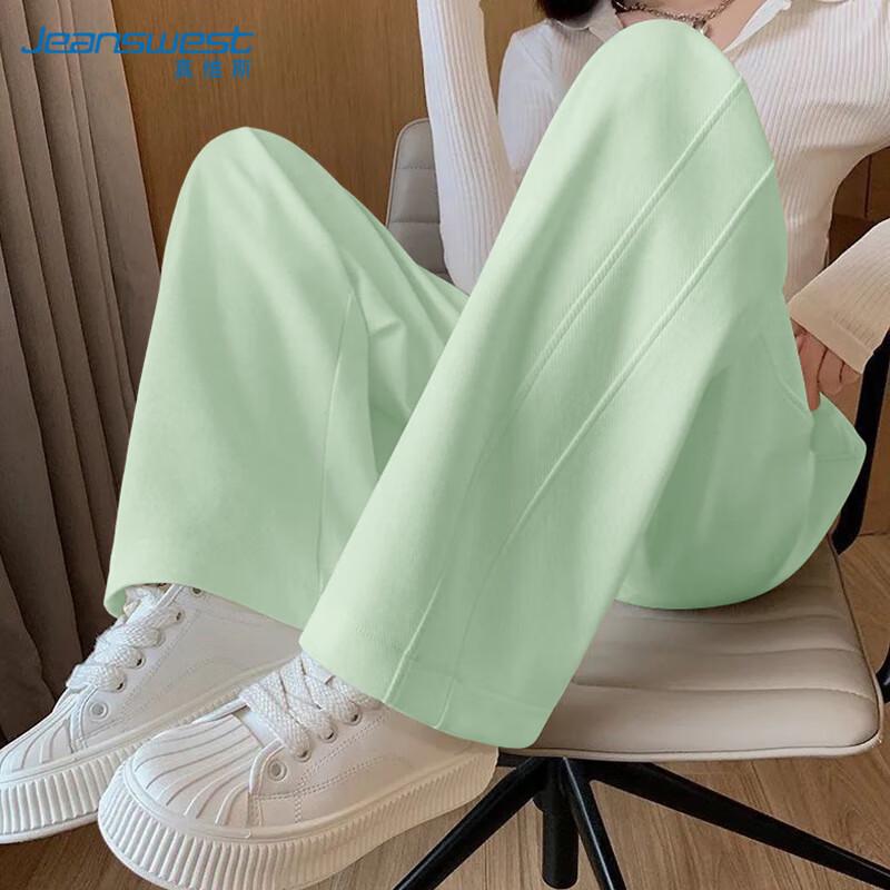 JEANSWEST Women's High-Waist Loose Wide-Leg Casual Pants for Autumn 2025