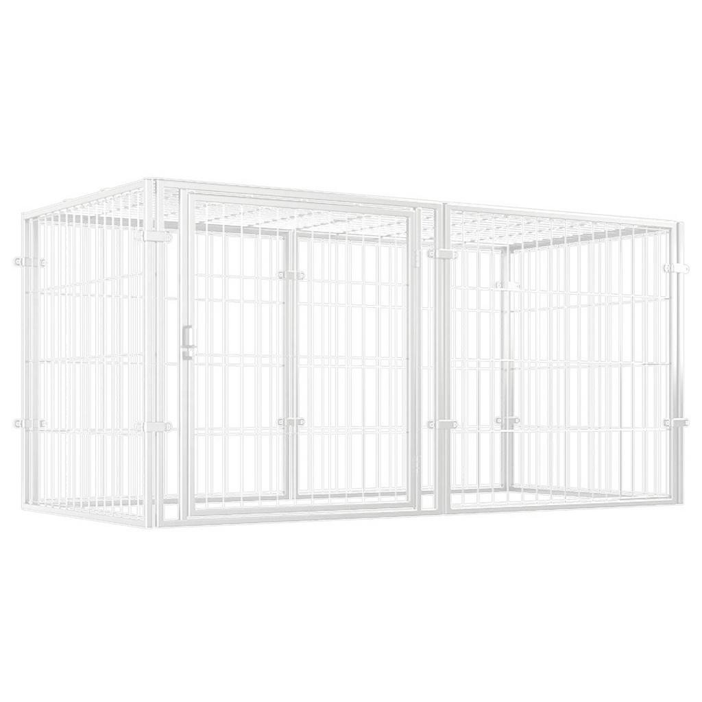 48 Inch Puppy Playpen Heavy Duty Metal Wire Dog Cage Kennel Stackable FoldableEVA Floor Protector Anti-Escape for Small Pet Rabb