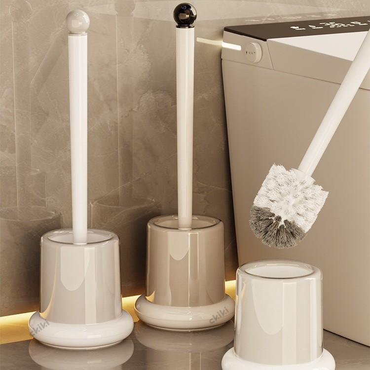 Minimalist Toilet Brush Set Modern Sleek Bathroom Cleaning Tools with Holder Home Bathroom Clean Organizer Bathroom Accessories