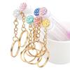 Disposable Mascara Wand with Rhinestone Crystal Tube and Gold Buckle