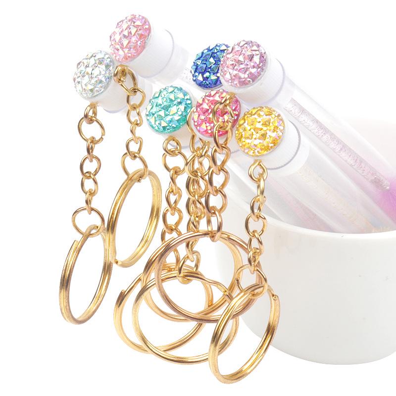 Disposable Mascara Wand with Rhinestone Crystal Tube and Gold Buckle