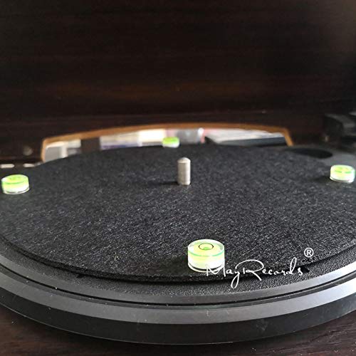 MayRecords Round Level, LP Record and Record Player Accessory, Round Vial, for Level Calibration, Equipment Installation, Transparent, High Accuracy (