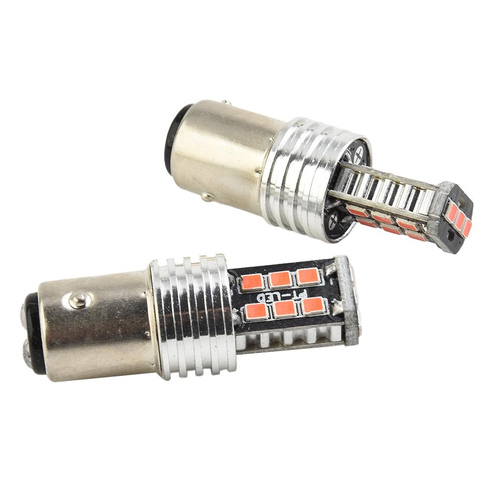 1157 LED Parking Light 16W 2pcs Aluminum Bright Red